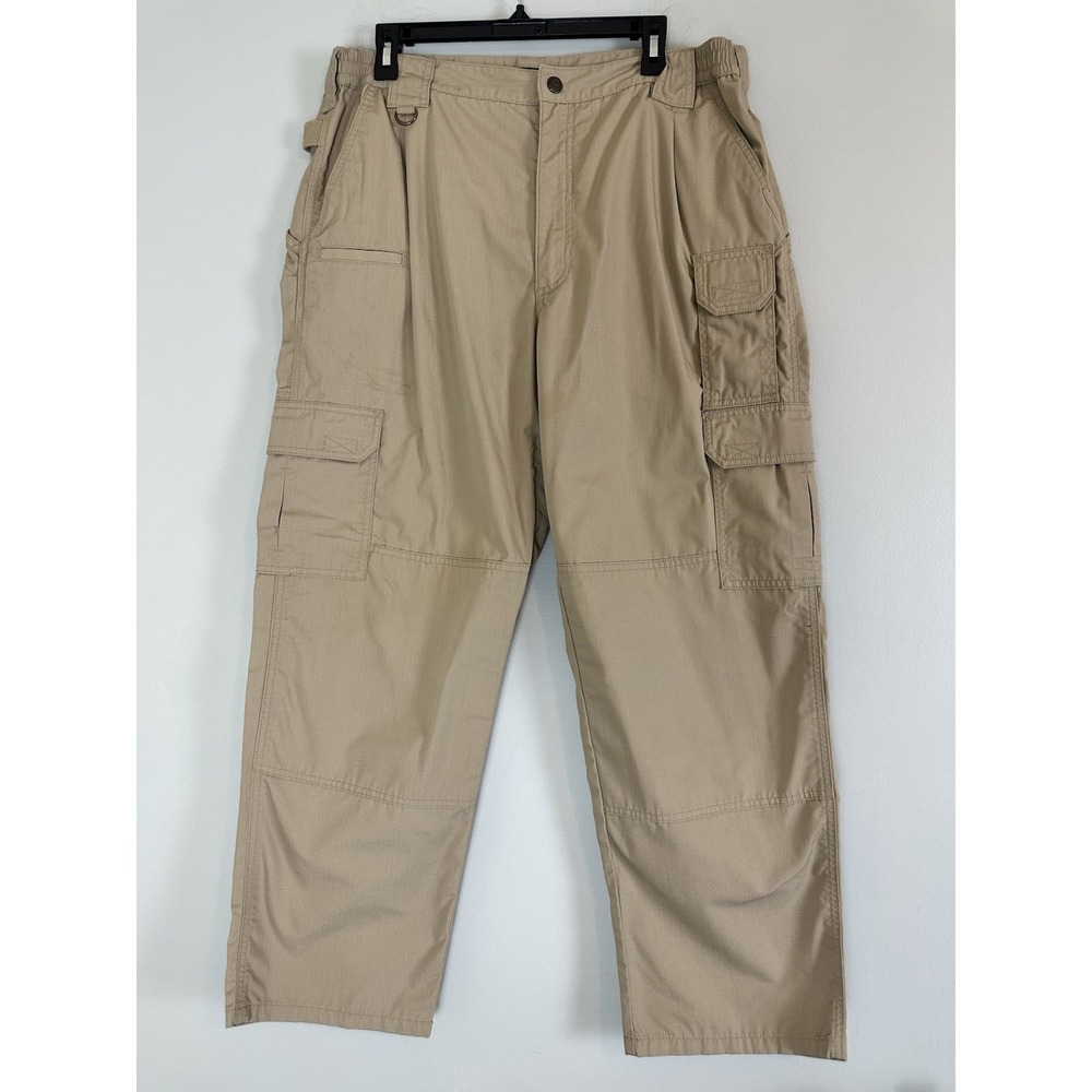 5.11 Tactical Series Cargo Pants Men's 38x30 Tan Ripstop Utility Workwear Baggy